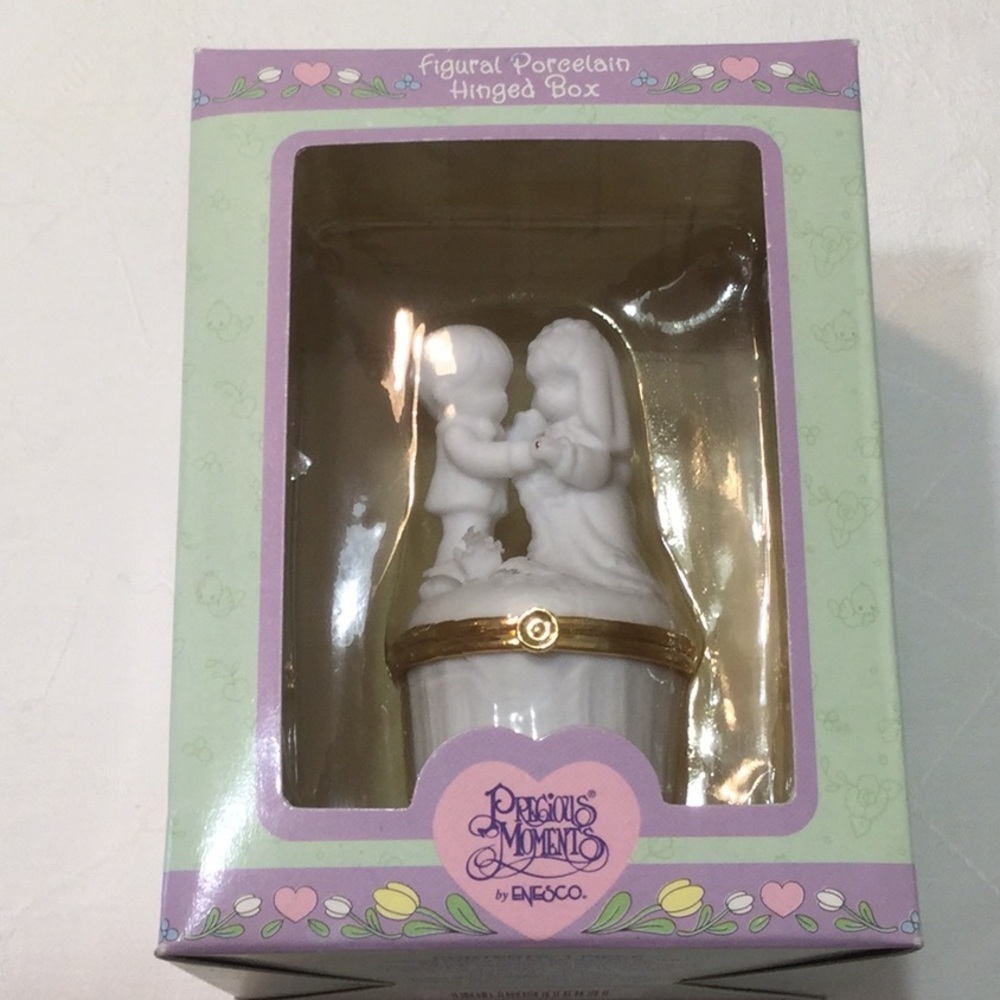 Precious Moments Figural Porcelain Hinged Box